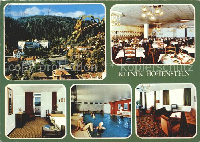 Triberg Schwarzwald Klinik Hohenstein Speisesaal Hallenbad Zimmer