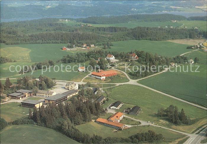 Skiptvet kirke Kirkelund skole Fliegeraufnahme