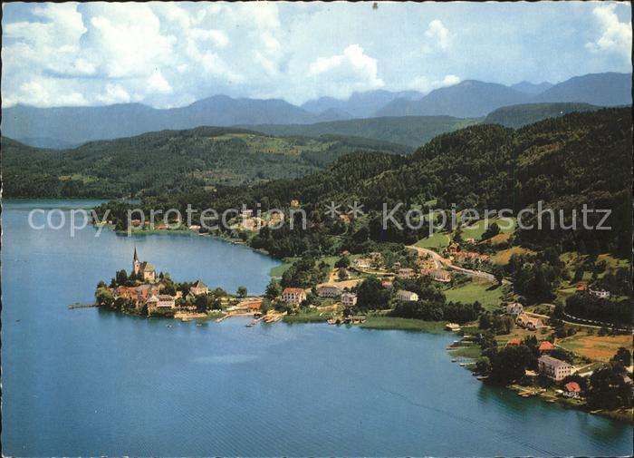 Maria Woerth Woerthersee Fliegeraufnahme