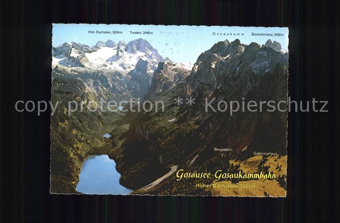 Gosau Oberoesterreich Gosausee mit Gosaukammbahn und Hoher Dachstein