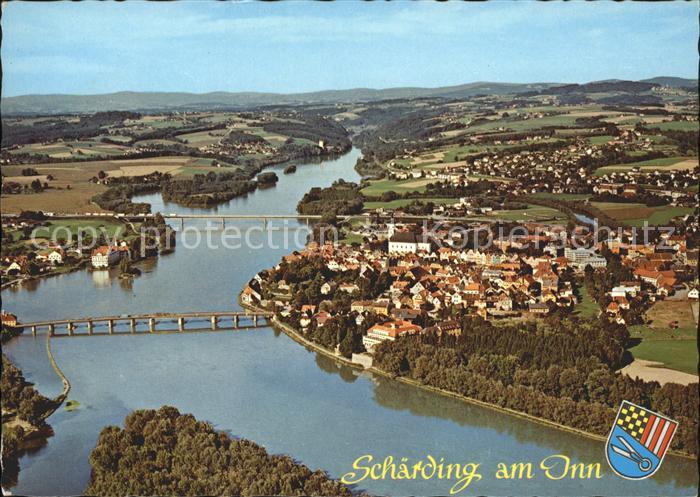 Schaerding am Inn Fliegeraufnahme