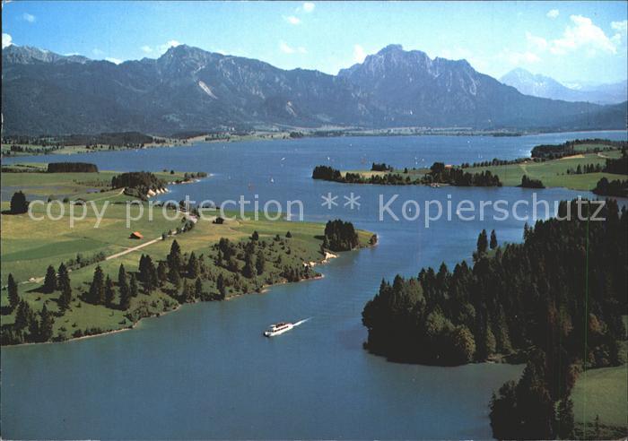 Forggensee Schwangau mit Tegelberg und Saeugling