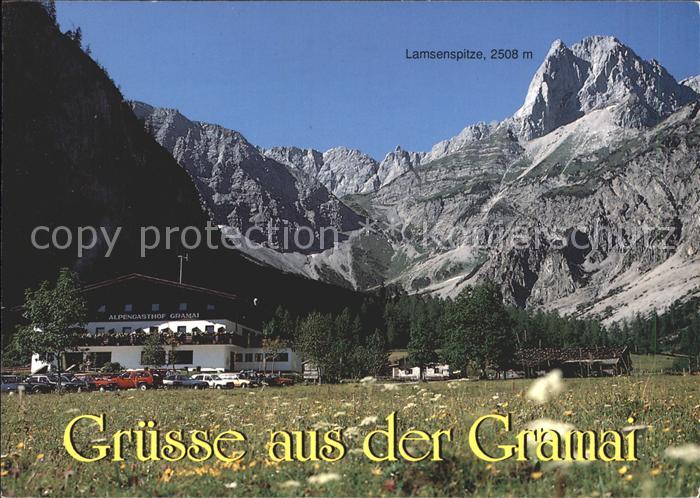 Pertisau Achensee Alpengasthof Gramai mit Lamsenspitze