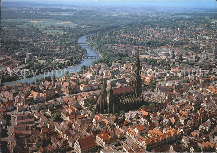 Ulm Donau Muenster Fliegeraufnahme