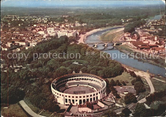 Dax Landes Les Arenes et l'Adour Vue aerienne