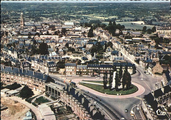 Avranches Vue aerienne Place Patton