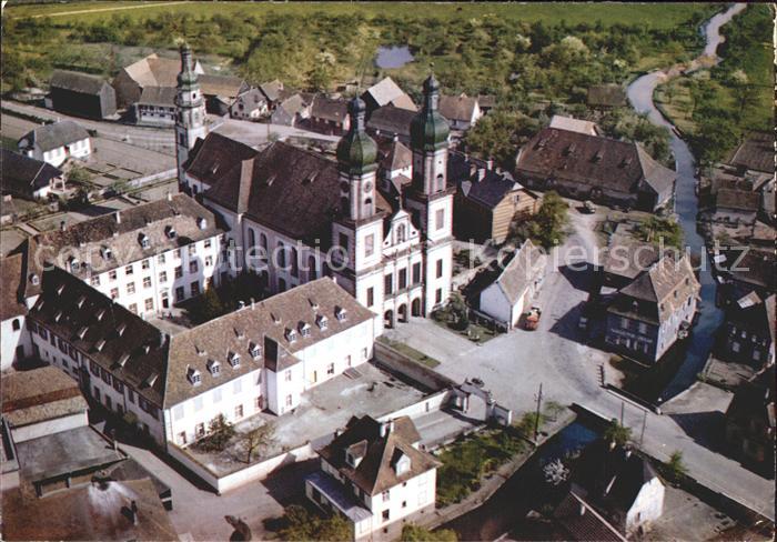 Ebersmunster Eglise Abbatiale et couvent Vue aerienne