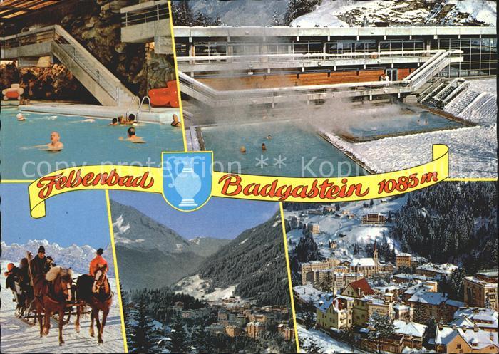 Badgastein Felsenbad Pferdeschlitten Radhausberg Gesamtansicht