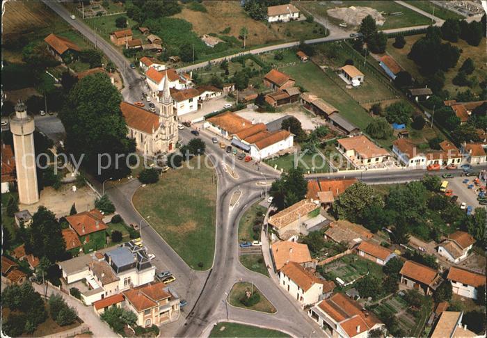 Le Porge Le bourg Vue aerienne