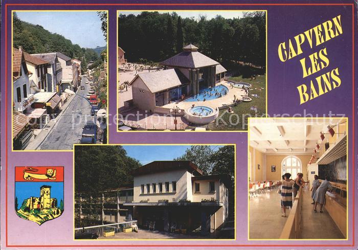 Capvern les Bains Rue principale La piscine ludique Les Thermes du Bouride La bu