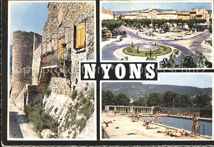 Nyons Drome Le vieux quartier Le contre ville Le piscine