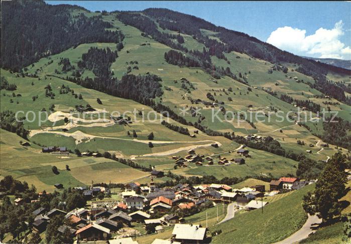Areches Beaufort Savoie Vue generale Au fond a droite le Signal des Bisanne