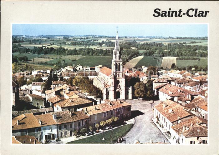 Saint-Clar Vue generale aerienne
