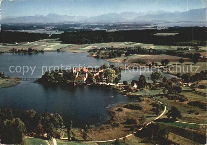 Seeon-Seebruck Inselschloss Fliegeraufnahme