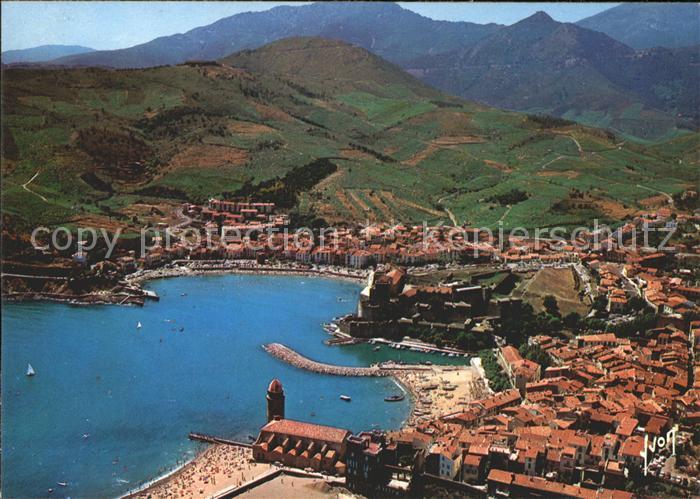 Collioure Vue generale aerienne