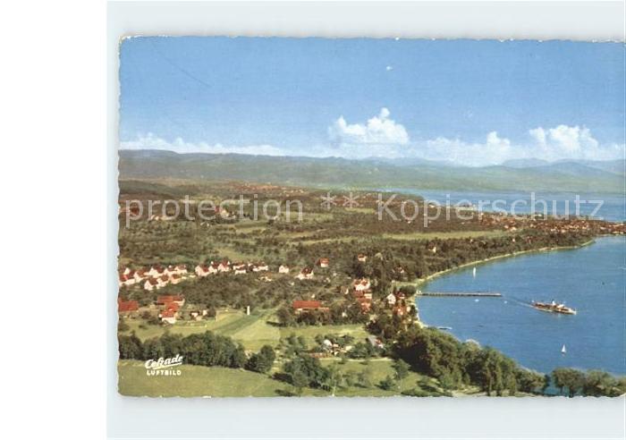 Kressbronn Bodensee Fliegeraufnahme mit Alpenblick