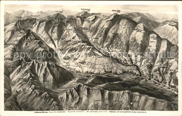 Walsertal Kleinwalsertal Haus Kueren im Waeldele Gasthaus Pension Panoramakarte