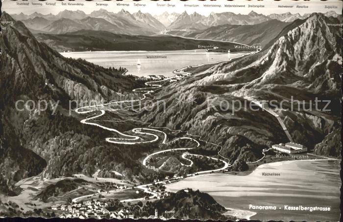 Walchensee Kochelsee Kesselbergstrasse