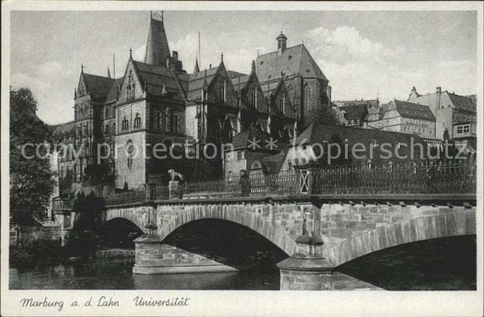 Marburg Lahn Universitaet und Bruecke