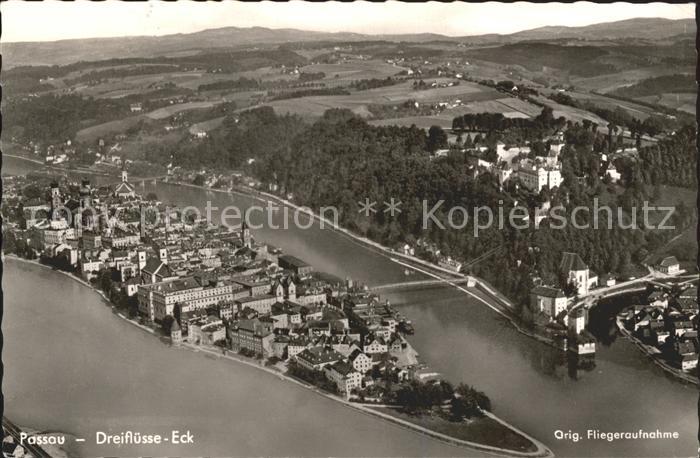 PAssAU Bayern Fliegeraufnahme Dreifluesseeck