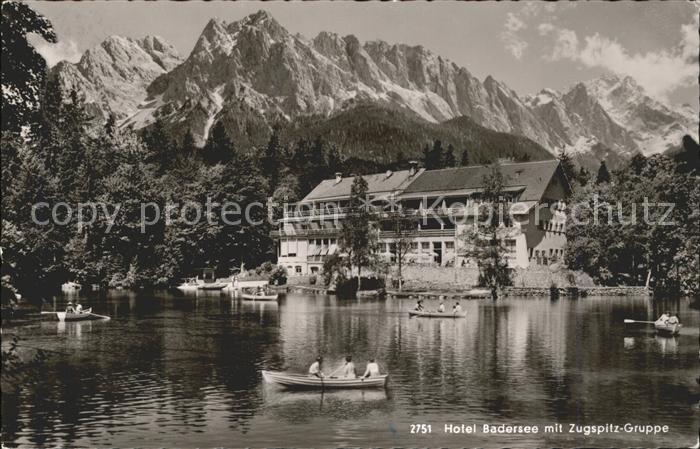 Badersee Hotel mit Zugspitz-Gruppe