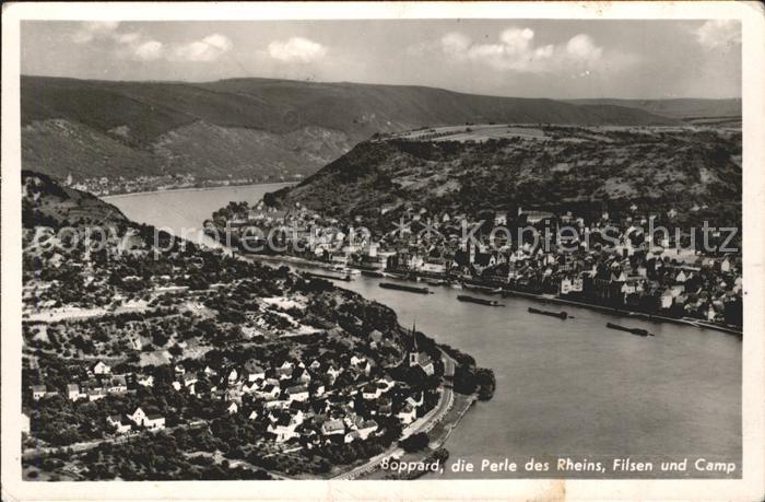 Boppard Rhein Fliegeraufnahme Filsen und Camp