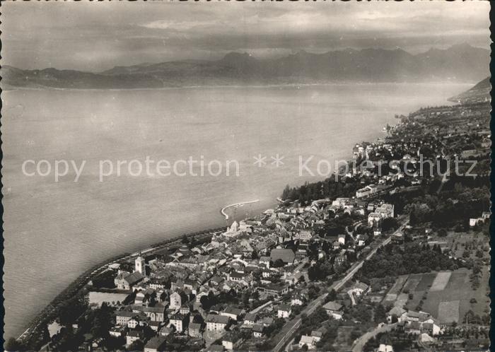 Evian-les-Bains Haute Savoie Fliegeraufnahme Lac Leman