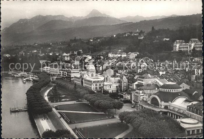 Evian-les-Bains Haute Savoie Fliegeraufnahme Casino quais du Leman