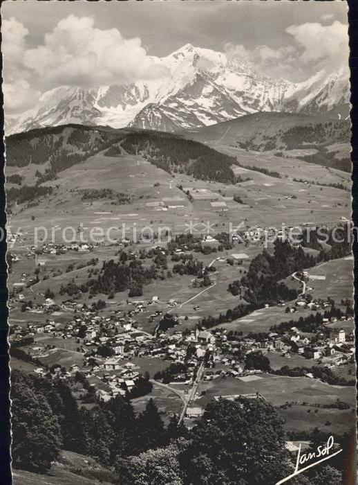 Megeve Fliegeraufnahme avec Mont Blanc