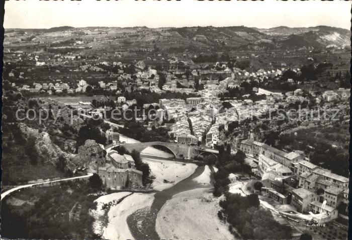 Nyons Drome Fliegeraufnahme Pont Roman et L Aygues