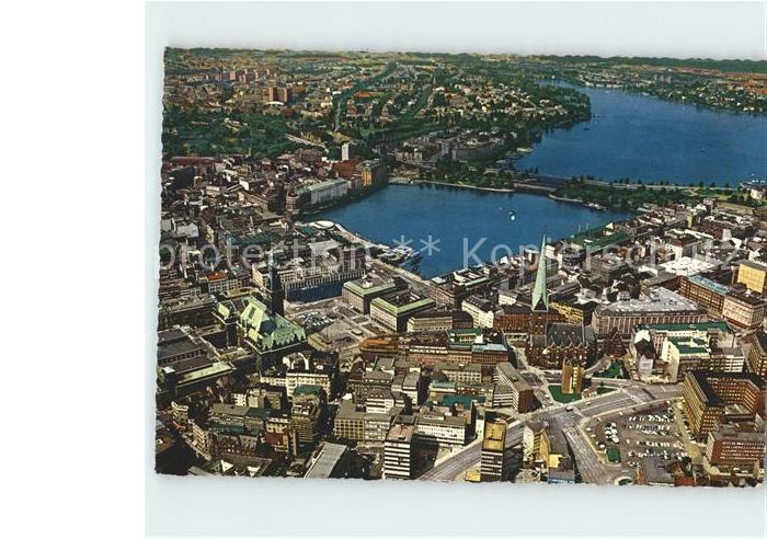 HAMBURG  CITY Fliegeraufnahme Binnen- und Aussenalster