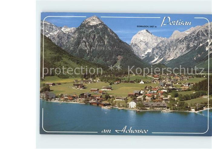 Pertisau Achensee Fliegeraufnahme mit Achersee