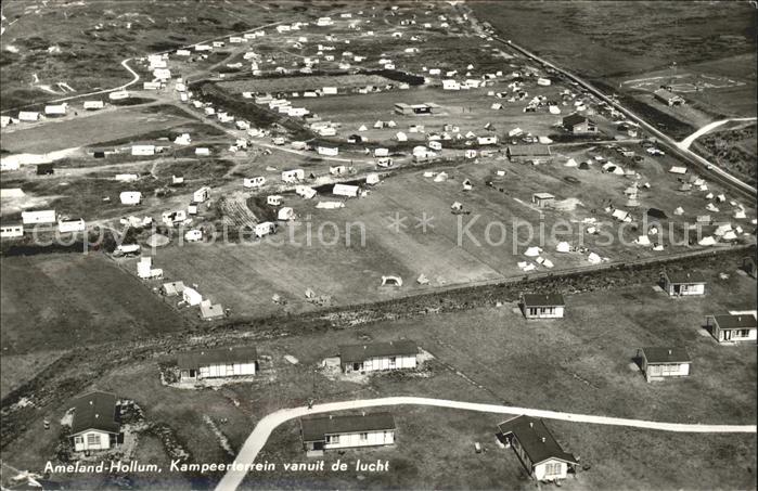Hollum Kampeerterrein vanuit de lucht Camping