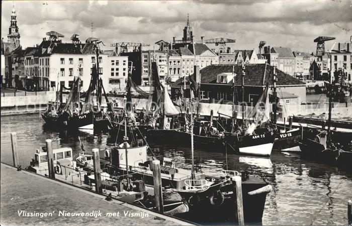 Vlissingen Nieuwendijk met Vismijn Schiffe Kutter Fischmarkt