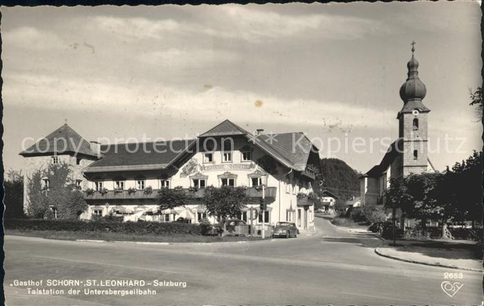 St Leonhard Salzburg Gasthof Schorn Talstation Untersbergseilbahn Kirche