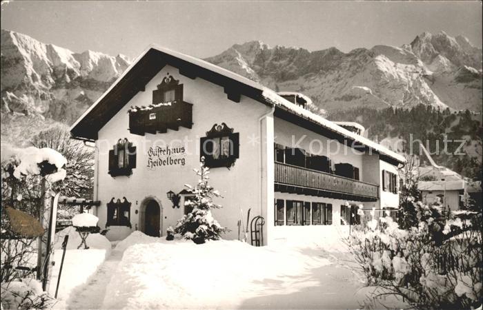GARMISCH-PARTENKIRCHEN Bayern Gaestehaus Heidelberg Winterimpressionen Alpen