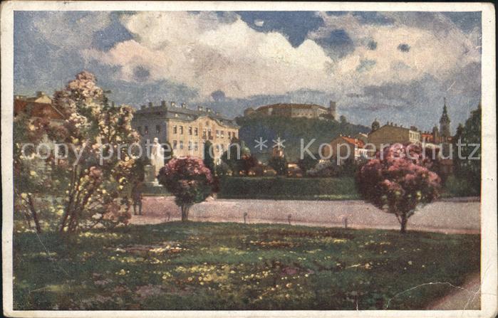 Laibach Slowenien Kuenstlerkarte Nr. 7013-2