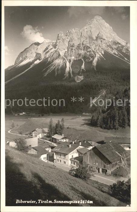 Biberwier Tirol Panorama mit Sonnenspitze Mieminger Kette