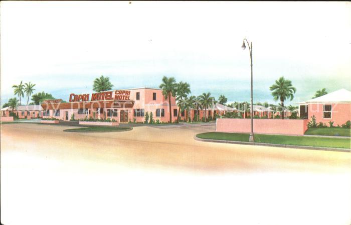Jacksonville Florida Capri Motel Restaurant Illustration