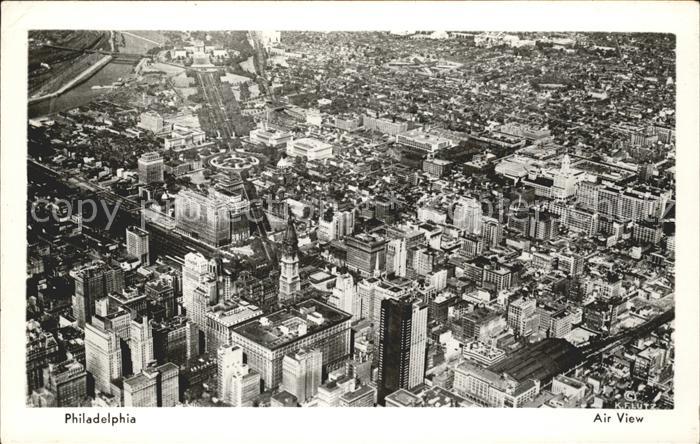 Philadelphia Pennsylvania Benjamin Franklin Parkway Center Air view