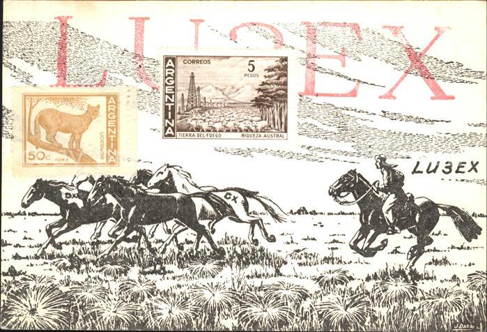Buenos Aires Lu3Ex Wildpferde Kuenstlerkarte