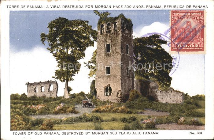 Panama City Panama Torre de Panama La Vieja destruida por Morgan Stempel auf AK