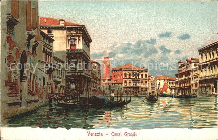 Venezia Venedig Canal Grande Künstlerkarte