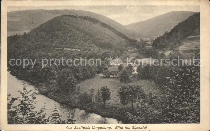 Saalfeld Saale Saalfelds Umgebung Panorama Blick ins Gissratal