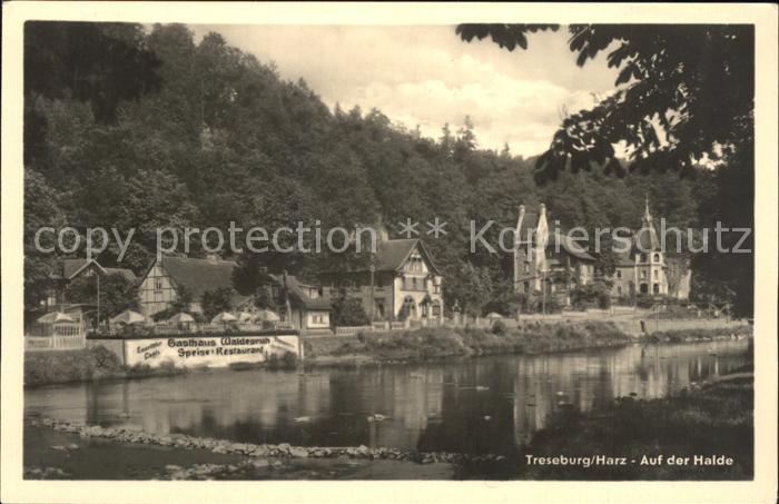 Treseburg Harz Auf der Halde Partie am Fluss Gasthaus
