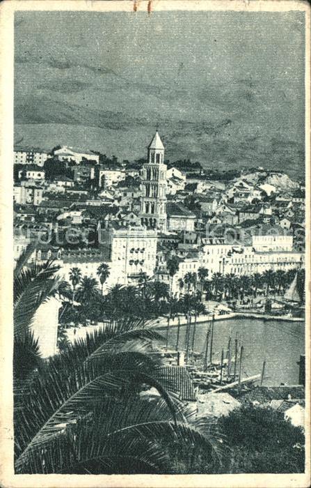 Split Spalato Stadtbild mit Hafen