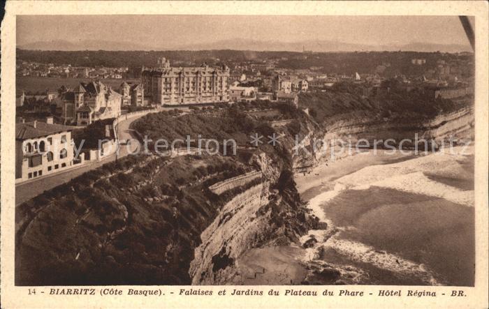Biarritz Pyrenees Atlantiques Falaises et Jardins du Plateau du Phare Hotel Regi
