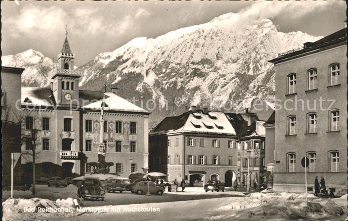 Bad Reichenhall Marktplatz mit Hochstaufen Chiemgauer Alpen