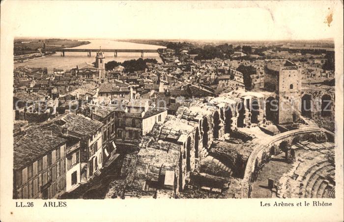 Arles Bouches-du-Rhone Les Arenes et le Rhone
