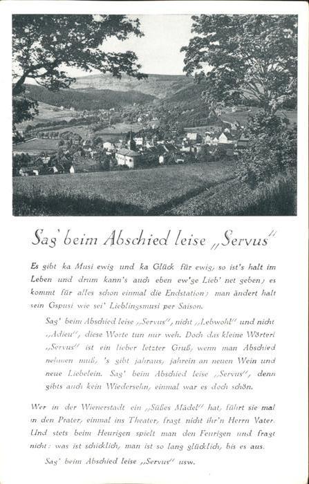 Bad Godesberg Lied Sag beim Abschied leise Servus Karte Nr. 125